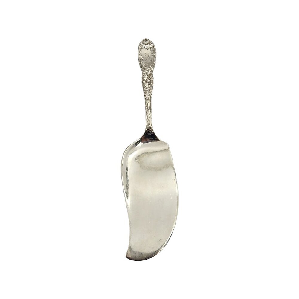 Tiffany & Co Chrysanthemum Sterling Silver Fish Server w/Mono 11 1/8" #15320